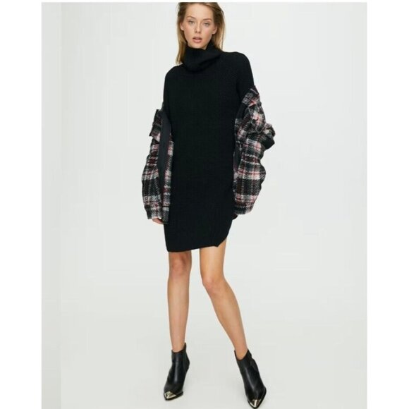 Aritzia Wilfred Free Bianca Dress 100% Merino Wool Sweater Dress Size M - Picture 12 of 12